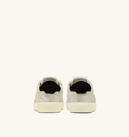 Woman WINDSCAPE LOW SNEAKERS IN SILVER AND BLACK LAMINATED SUEDE