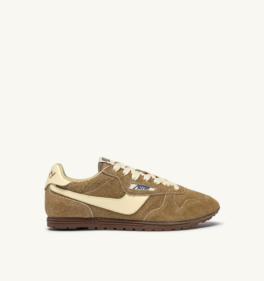 Woman WINDSPIN SNEAKERS IN COURO AND RUTABAGA SUEDE AND LEATHER