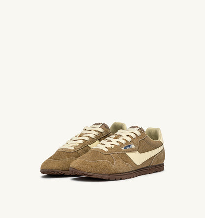 Woman WINDSPIN SNEAKERS IN COURO AND RUTABAGA SUEDE AND LEATHER