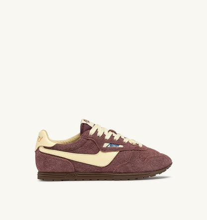 Woman WINDSPIN SNEAKERS IN CHIANTI AND RUTABAGA SUEDE AND LEATHER