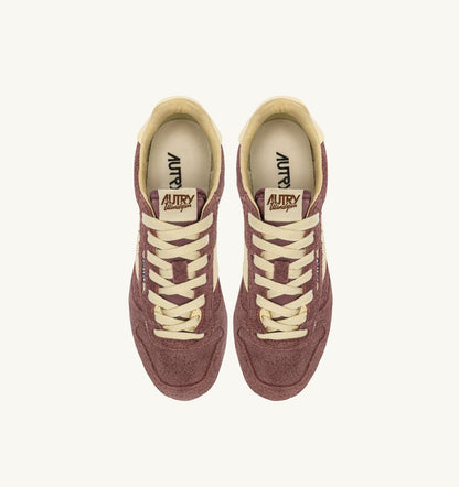 Woman WINDSPIN SNEAKERS IN CHIANTI AND RUTABAGA SUEDE AND LEATHER
