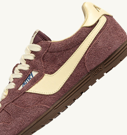 Woman WINDSPIN SNEAKERS IN CHIANTI AND RUTABAGA SUEDE AND LEATHER