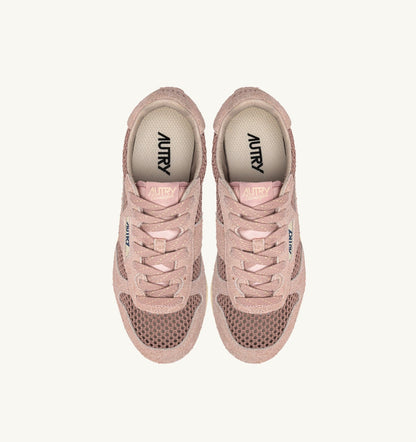 Woman WINDSPIN SNEAKERS IN SILK MESH AND SUEDE