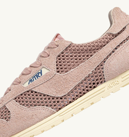 Woman WINDSPIN SNEAKERS IN SILK MESH AND SUEDE