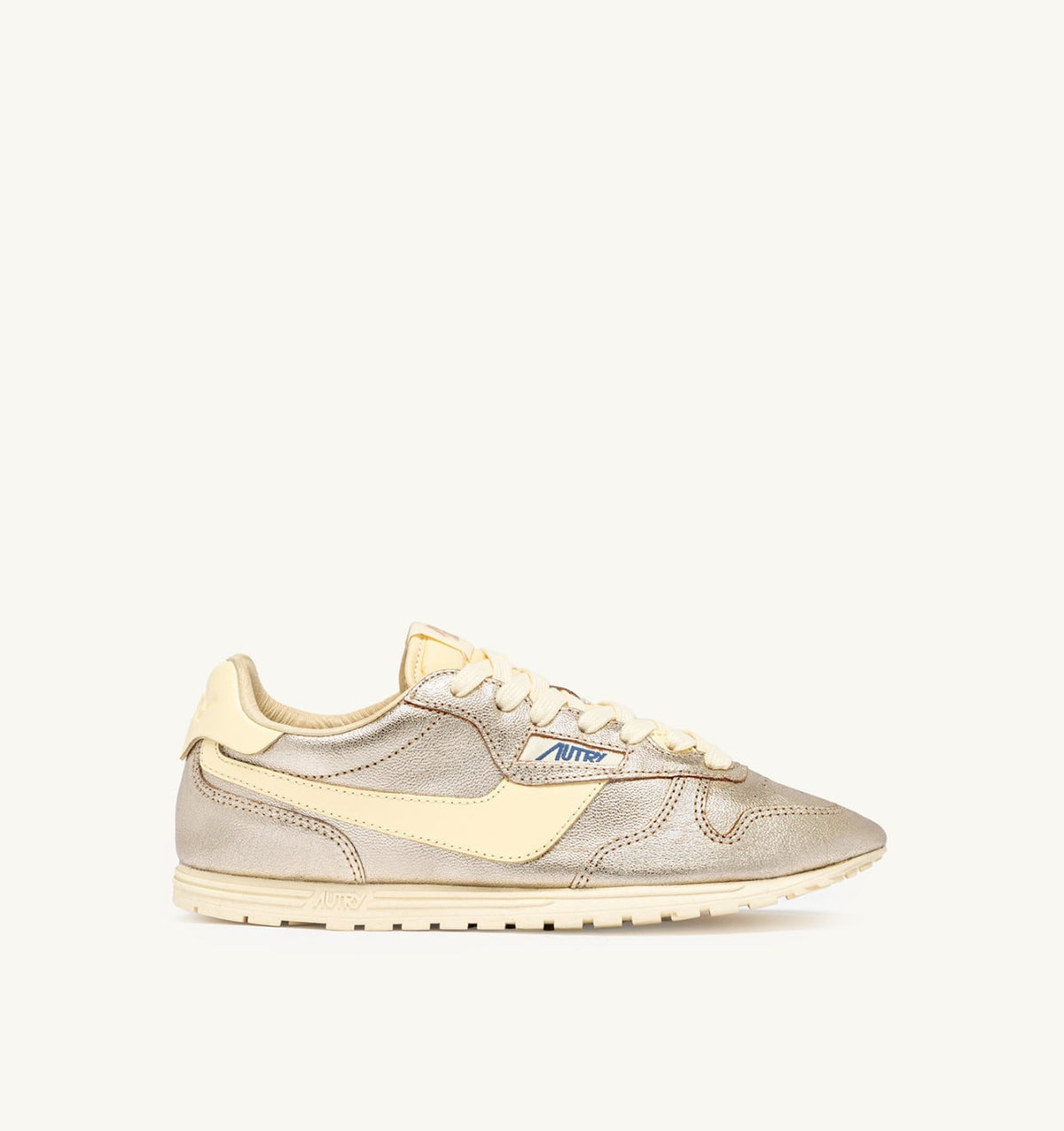 Woman WINDSPIN SNEAKERS IN PLATINUM AND RUTABAGA SUEDE AND LEATHER