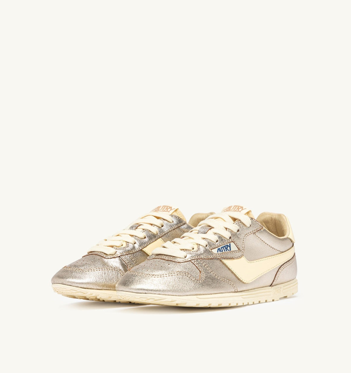 Woman WINDSPIN SNEAKERS IN PLATINUM AND RUTABAGA SUEDE AND LEATHER