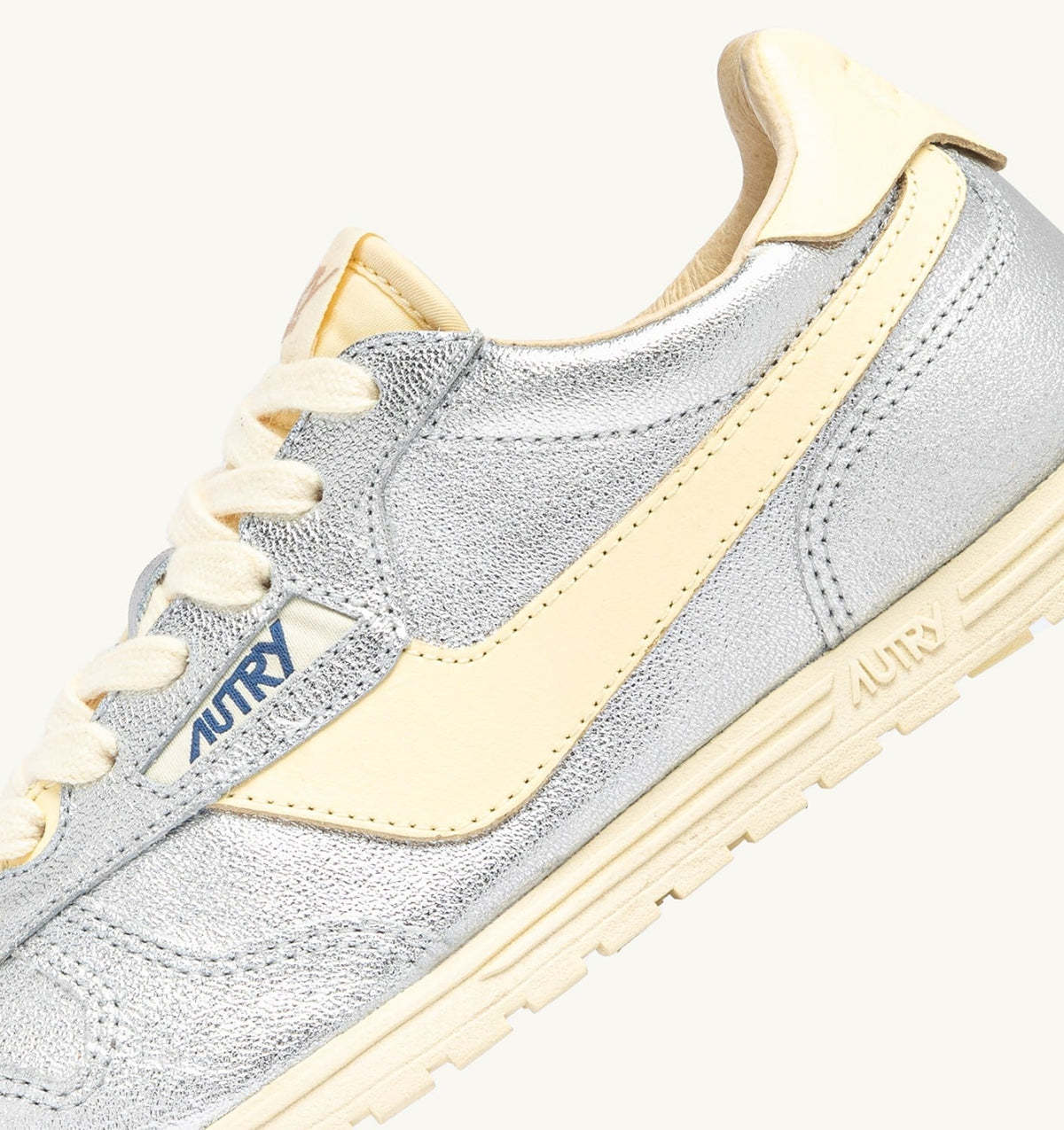 Woman WINDSPIN SNEAKERS IN SILVER AND RUTABAGA SUEDE AND LEATHER