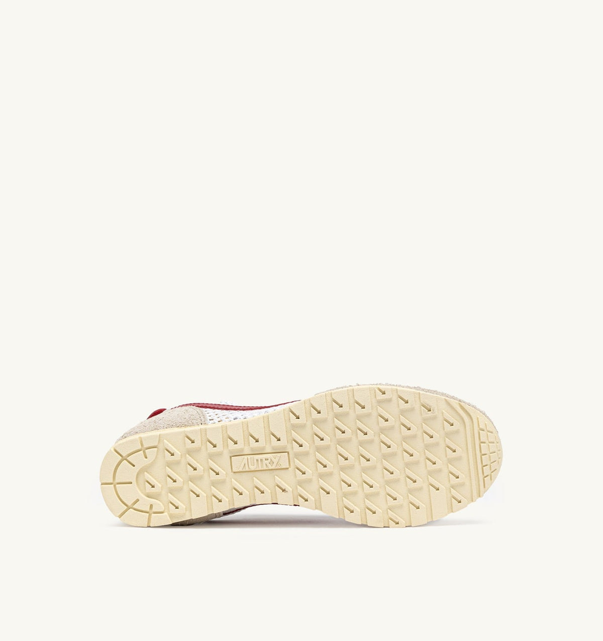 Woman WINDSPIN SNEAKERS IN WHITE SAND AND RED MESH AND LEATHER