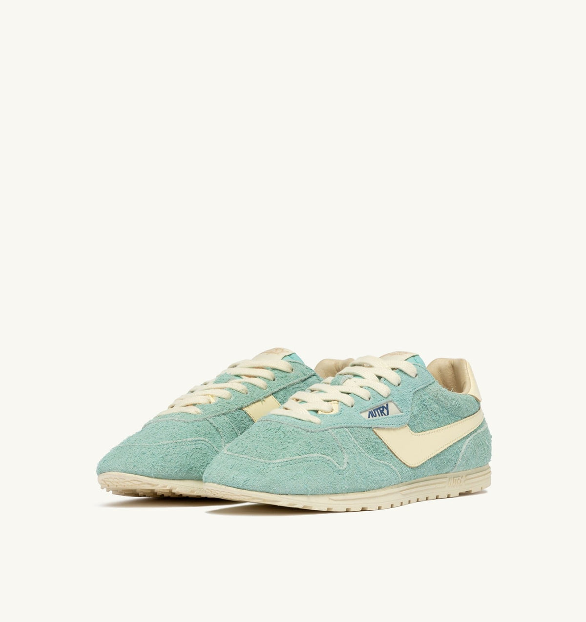 Woman WINDSPIN SNEAKERS IN JASMINE AND RUTABAGA SUEDE AND LEATHER