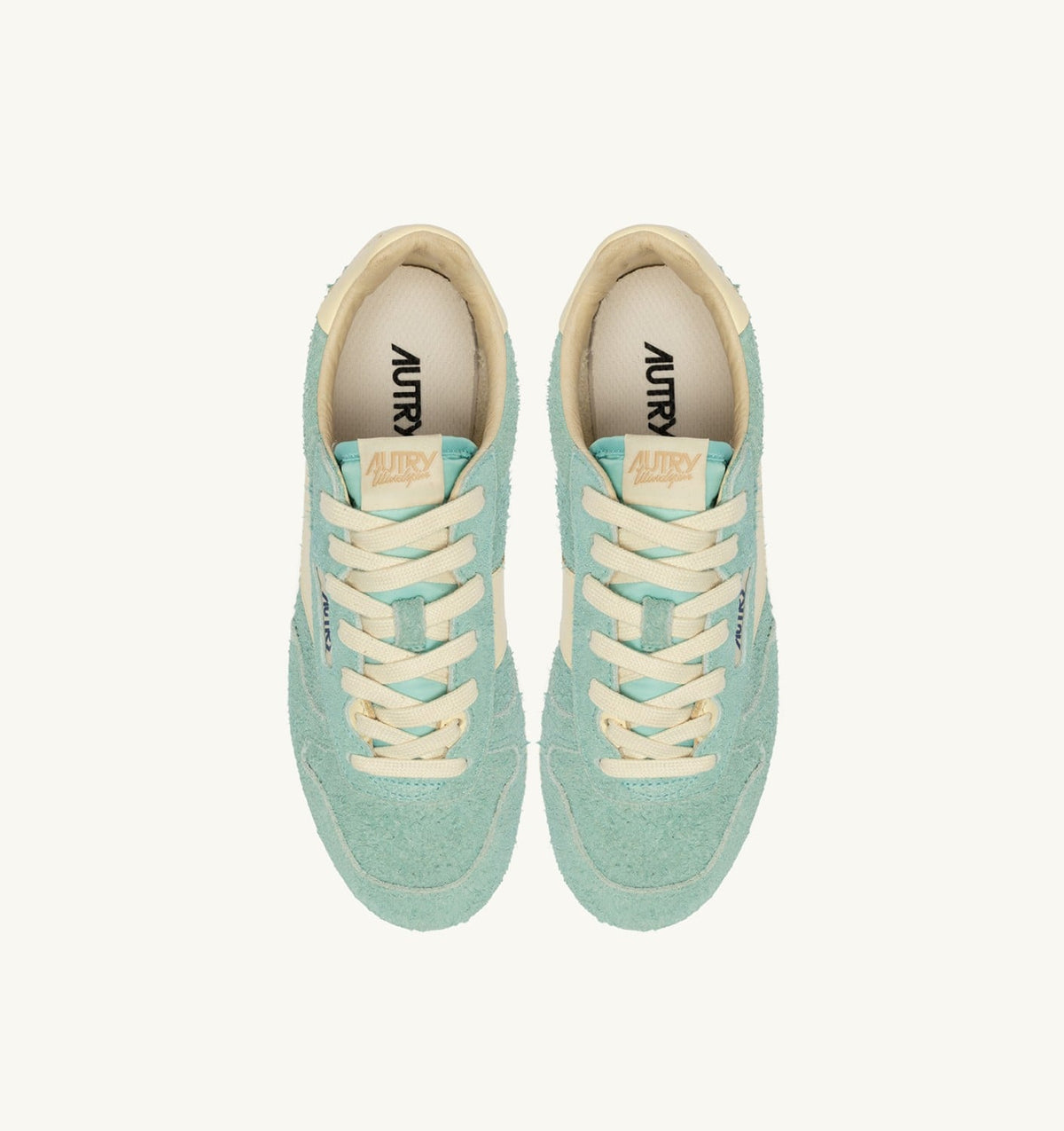 Woman WINDSPIN SNEAKERS IN JASMINE AND RUTABAGA SUEDE AND LEATHER