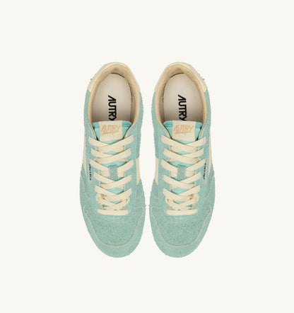 Woman WINDSPIN SNEAKERS IN JASMINE AND RUTABAGA SUEDE AND LEATHER
