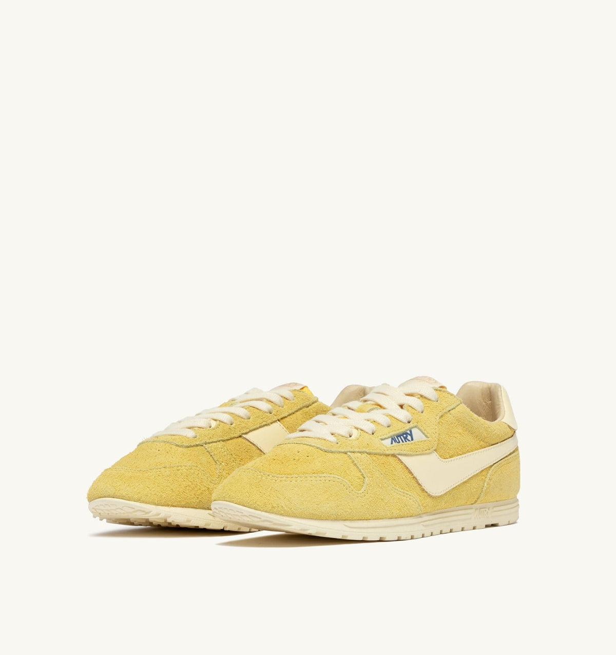 Woman WINDSPIN SNEAKERS IN MIMOSA AND RUTABAGA SUEDE AND LEATHER