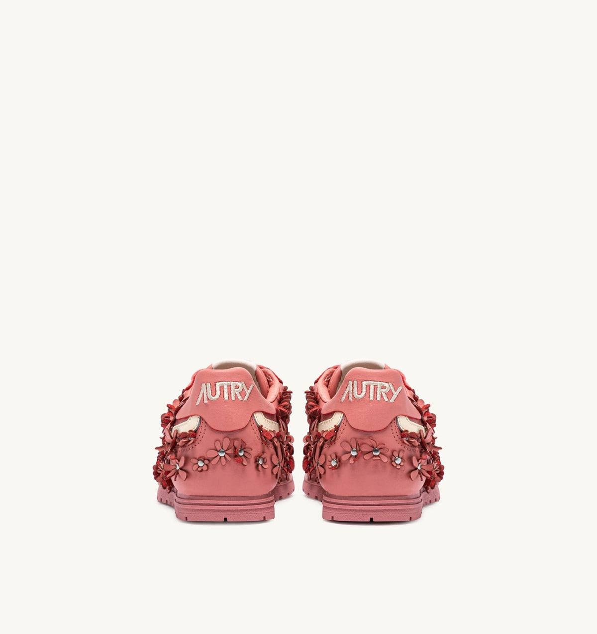 Woman WINDSPIN FLOWERS SNEAKERS IN LOBSTER BISQUE LEATHER