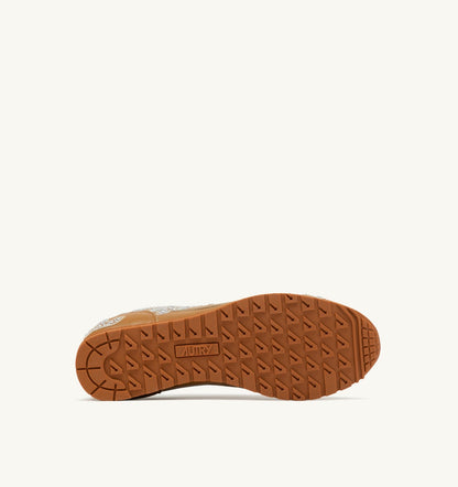 Woman WINDSPIN SNEAKERS IN EARTH LEATHER WITH DECORATIONS