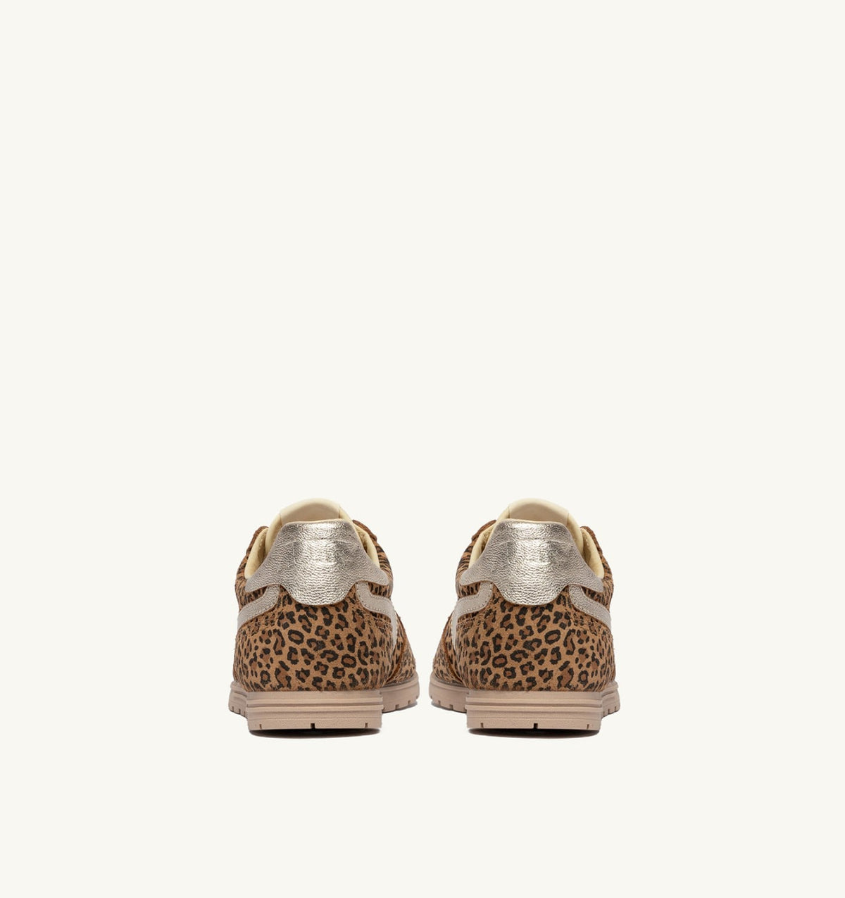 Woman WINDSPIN SNEAKERS IN LEOPARD AND PLATINUM SUEDE AND LEATHER