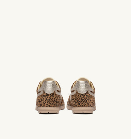 Woman WINDSPIN SNEAKERS IN LEOPARD AND PLATINUM SUEDE AND LEATHER