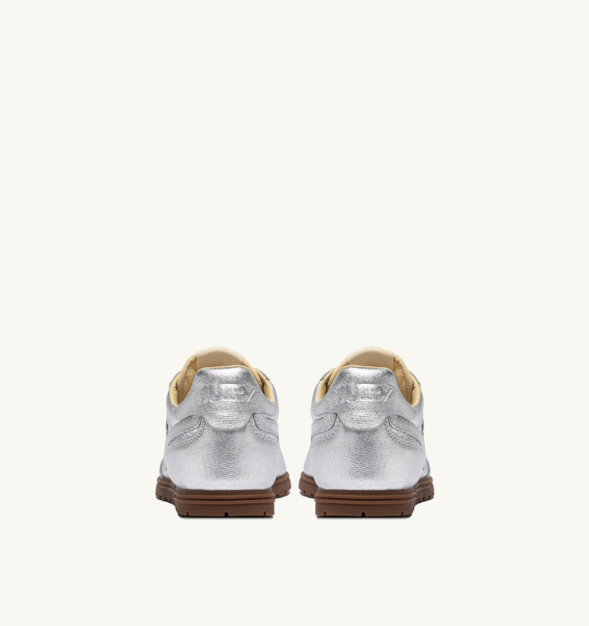 Woman WINDSPIN SNEAKERS IN SILVER TONE LAMINATED LEATHER