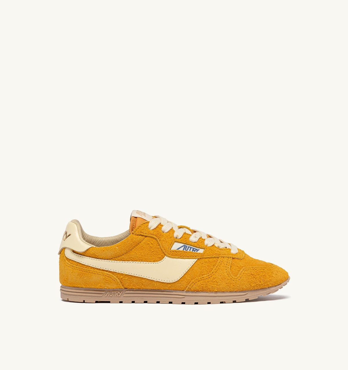 Woman SNEAKERS WINDSPIN IN SUEDE AND LEATHER COLOR MINERAL YELLOW AND RUTABAGA