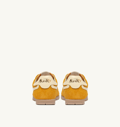 Woman SNEAKERS WINDSPIN IN SUEDE AND LEATHER COLOR MINERAL YELLOW AND RUTABAGA