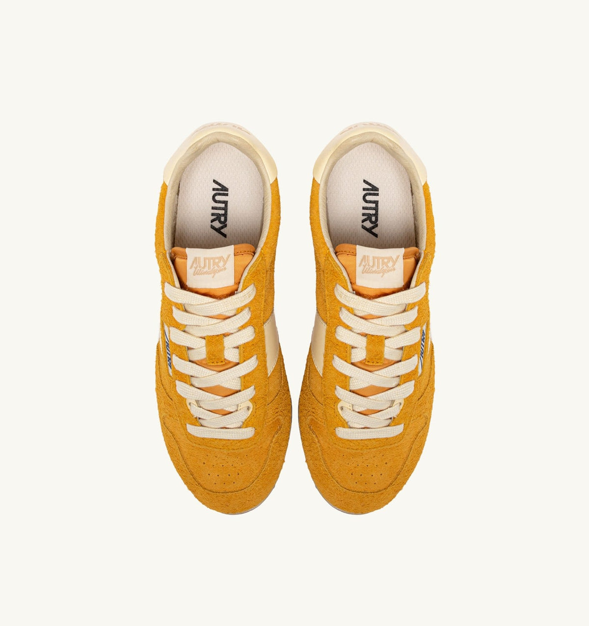 Woman SNEAKERS WINDSPIN IN SUEDE AND LEATHER COLOR MINERAL YELLOW AND RUTABAGA