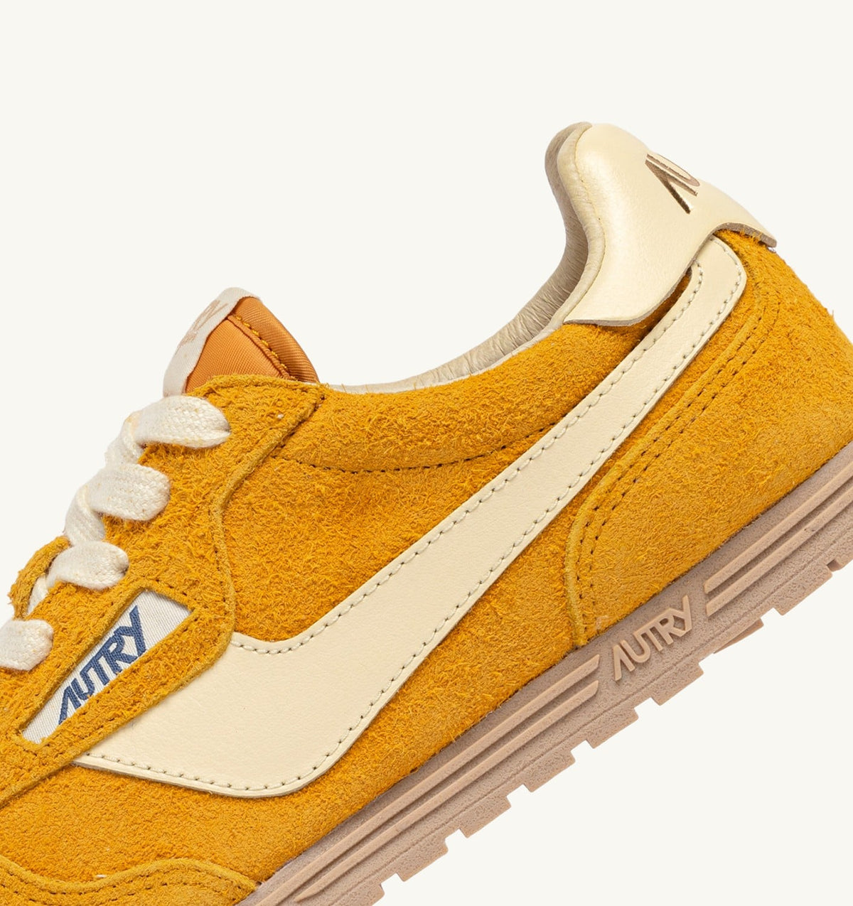 Woman SNEAKERS WINDSPIN IN SUEDE AND LEATHER COLOR MINERAL YELLOW AND RUTABAGA