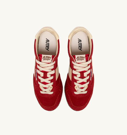 Woman SNEAKERS WINDSPIN IN SUEDE AND LEATHER COLOR RUBY AND RUTABAGA