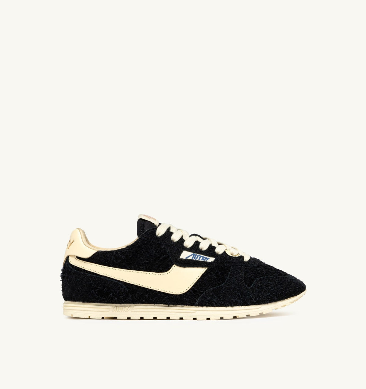 Woman WINDSPIN SNEAKERS IN BLACK AND RUTABAGA SUEDE AND LEATHER