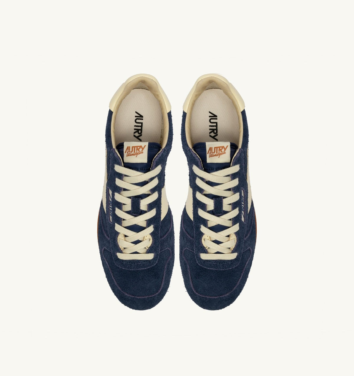 Woman WINDSPIN SNEAKERS IN BLUETTE AND RUTABAGA SUEDE AND LEATHER