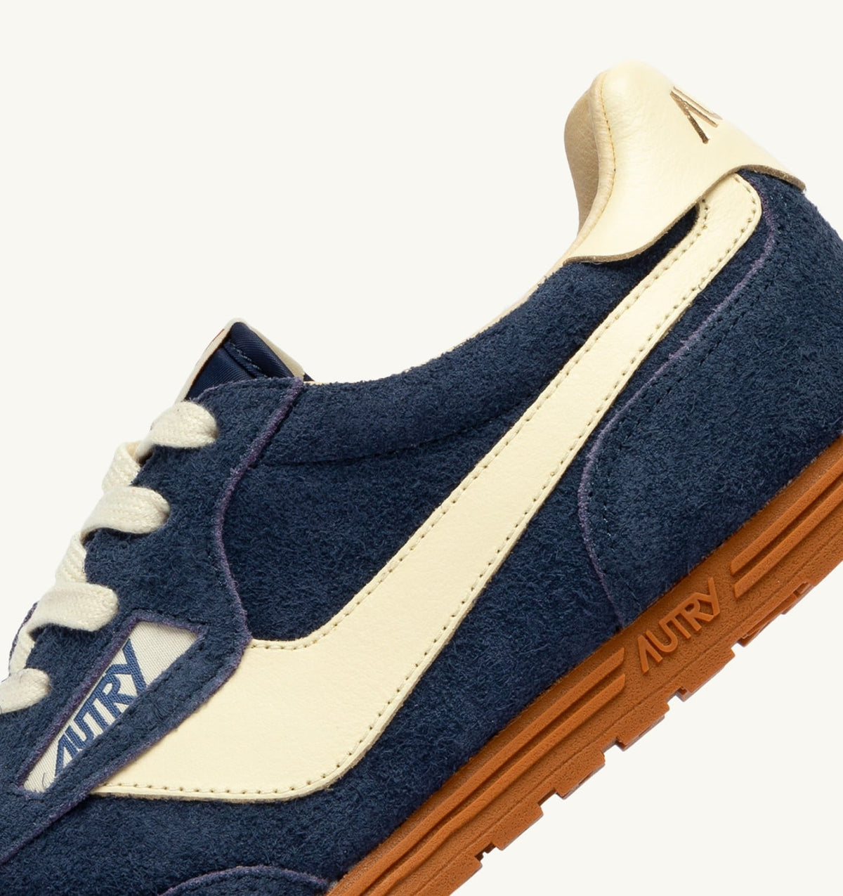 Woman WINDSPIN SNEAKERS IN BLUETTE AND RUTABAGA SUEDE AND LEATHER
