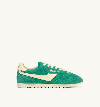 Woman WINDSPIN SNEAKERS IN EXCURSION AND RUTABAGA SUEDE AND LEATHER
