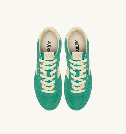 Woman WINDSPIN SNEAKERS IN EXCURSION AND RUTABAGA SUEDE AND LEATHER