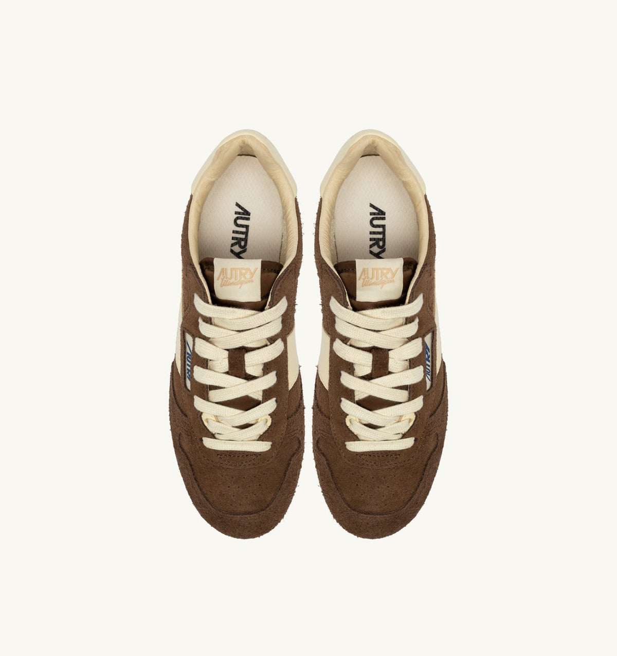Woman WINDSPIN SNEAKERS IN TUNDRA AND RUTABAGA SUEDE AND LEATHER