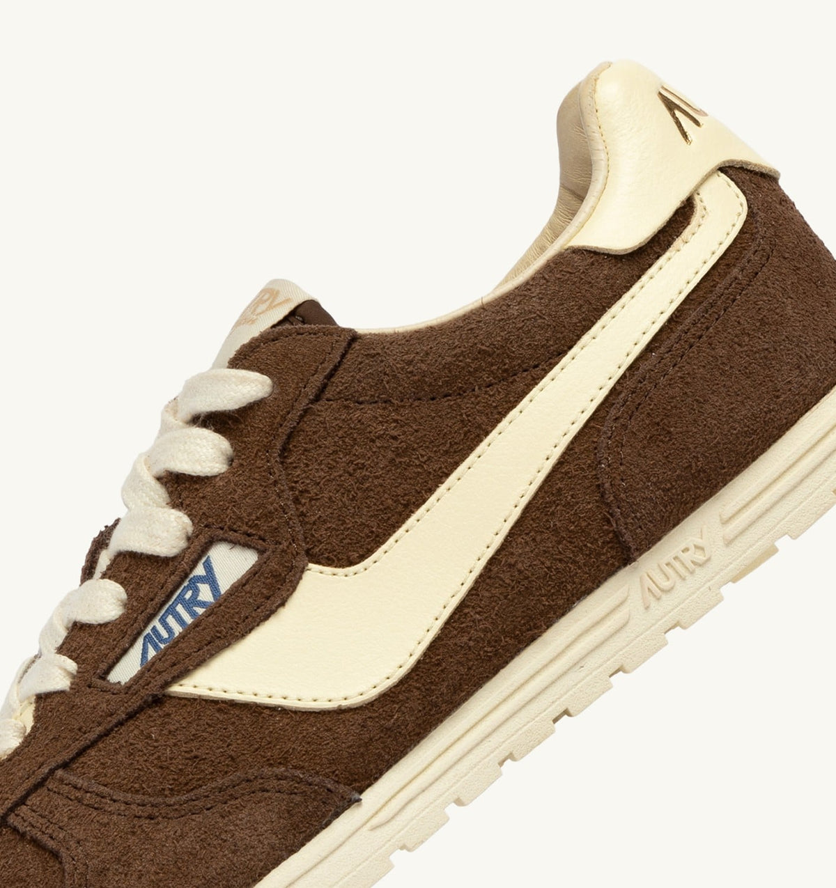 Woman WINDSPIN SNEAKERS IN TUNDRA AND RUTABAGA SUEDE AND LEATHER