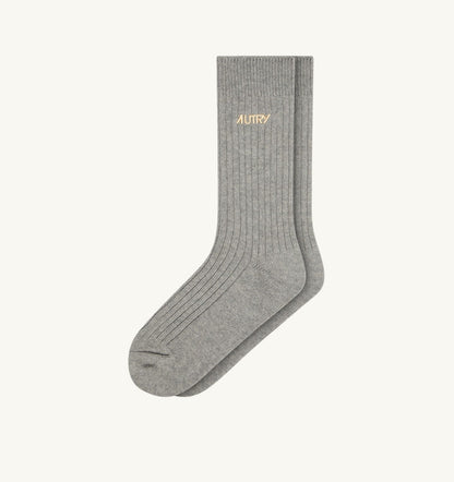 Woman|Man RIBBED SOCKS WITH EMBROIDERED LOGO UNISEX