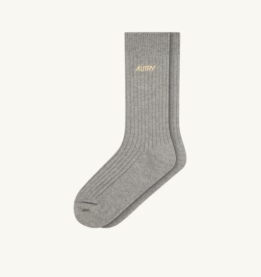 Woman|Man RIBBED SOCKS WITH EMBROIDERED LOGO UNISEX
