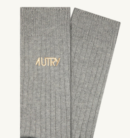Woman|Man RIBBED SOCKS WITH EMBROIDERED LOGO UNISEX