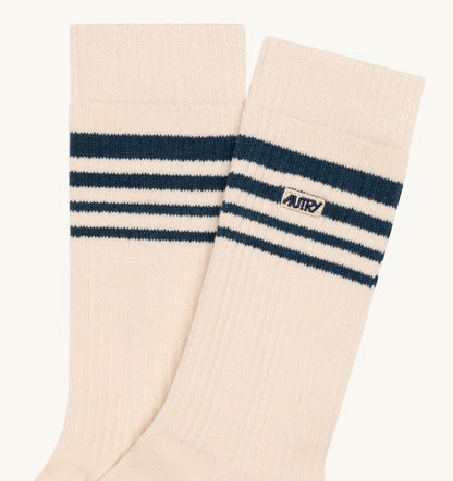 Woman|Man JACQUARD STRIPED SOCKS WITH LOGO UNISEX