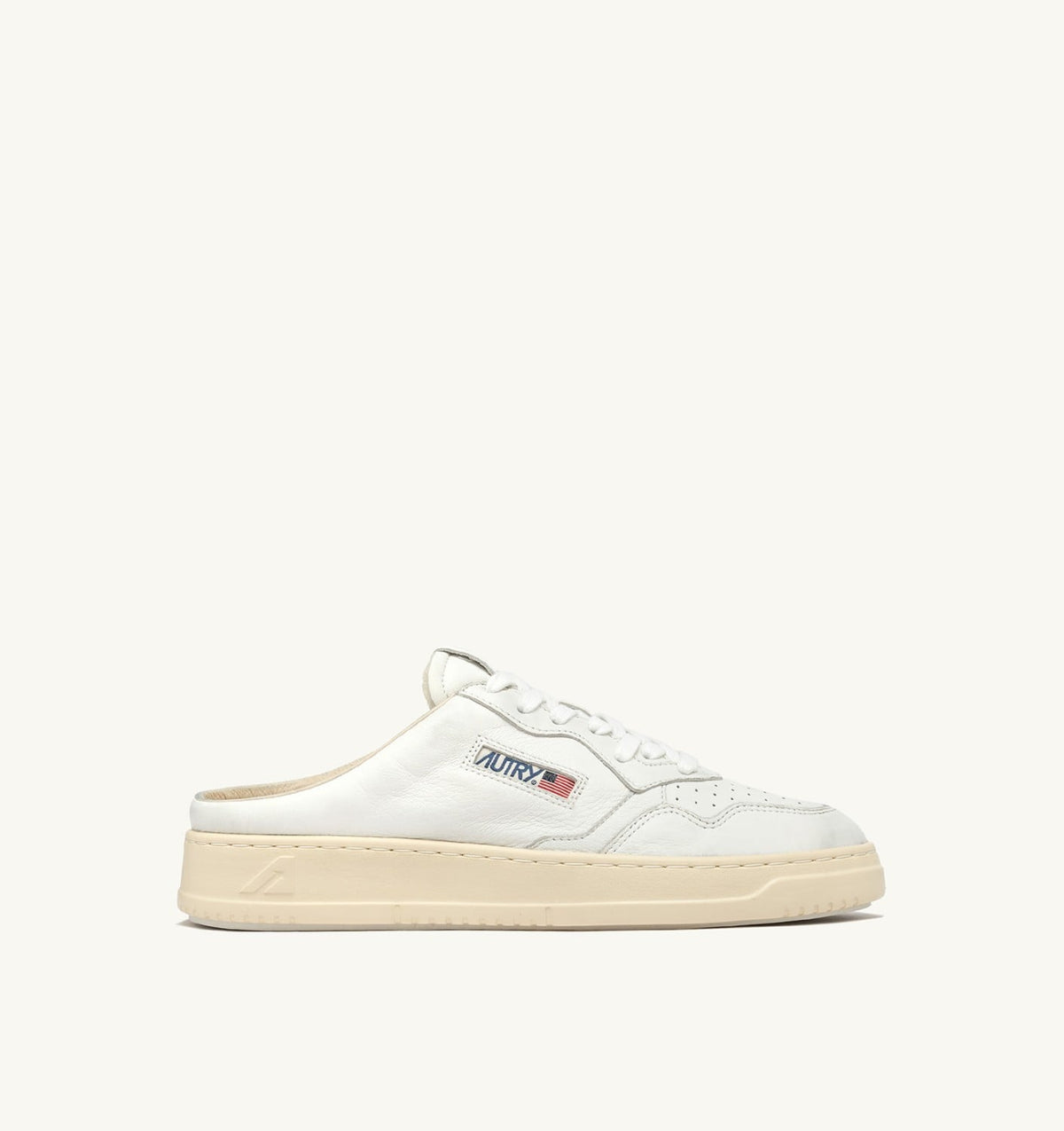 Man MEDALIST MULE SNEAKERS IN NAPA LEATHER COLOR WHITE
