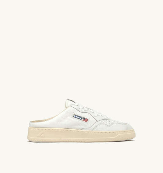 Man MEDALIST MULE SNEAKERS IN NAPA LEATHER COLOR WHITE