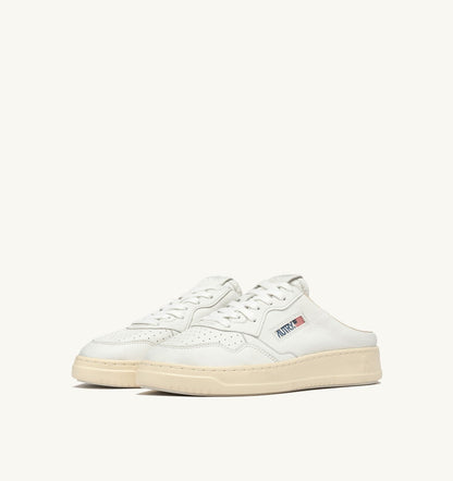Man MEDALIST MULE SNEAKERS IN NAPA LEATHER COLOR WHITE