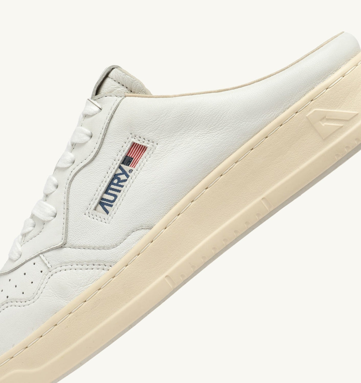 Man MEDALIST MULE SNEAKERS IN NAPA LEATHER COLOR WHITE