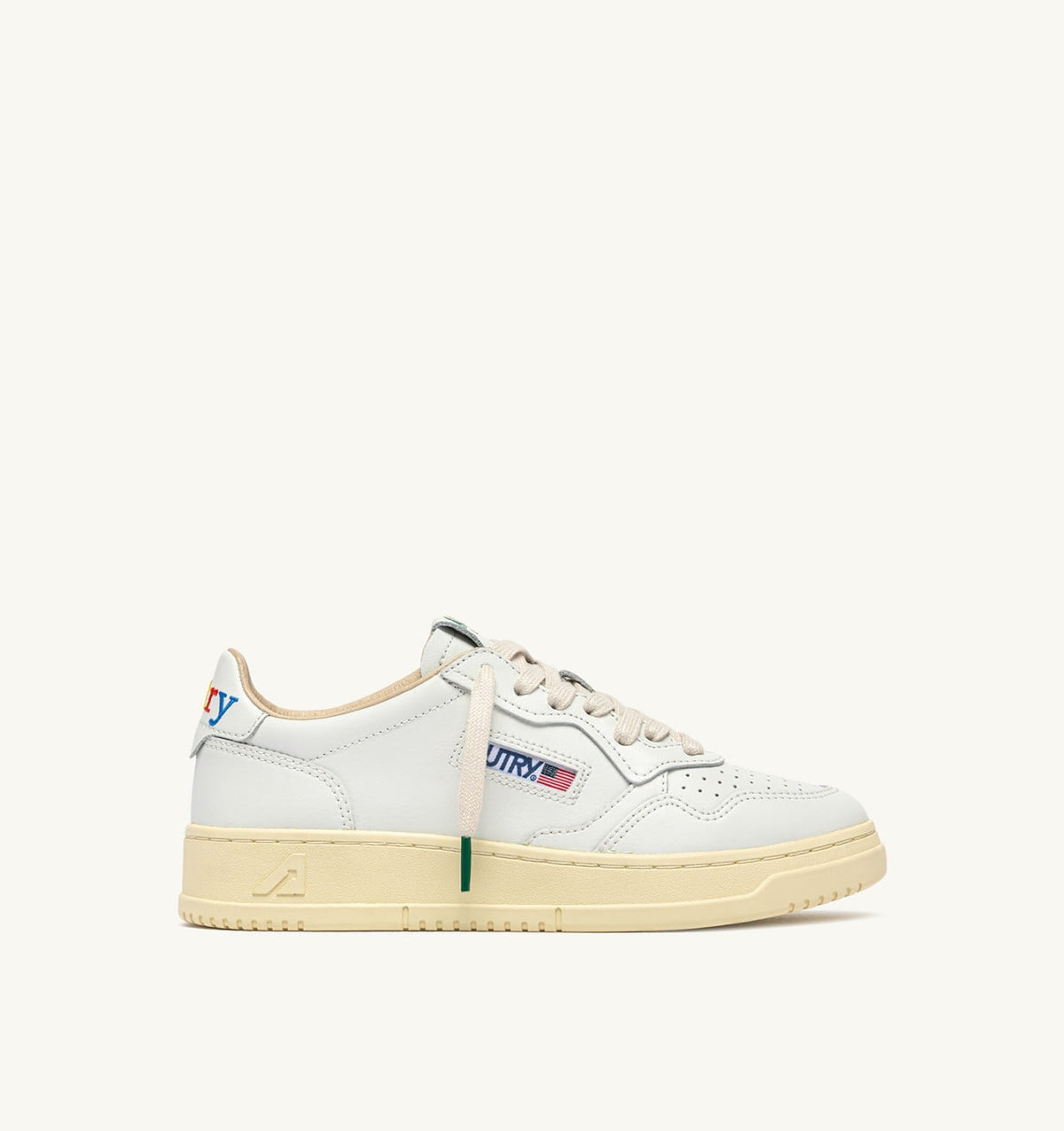 Man MEDALIST LOW SNEAKERS IN WHITE LEATHER