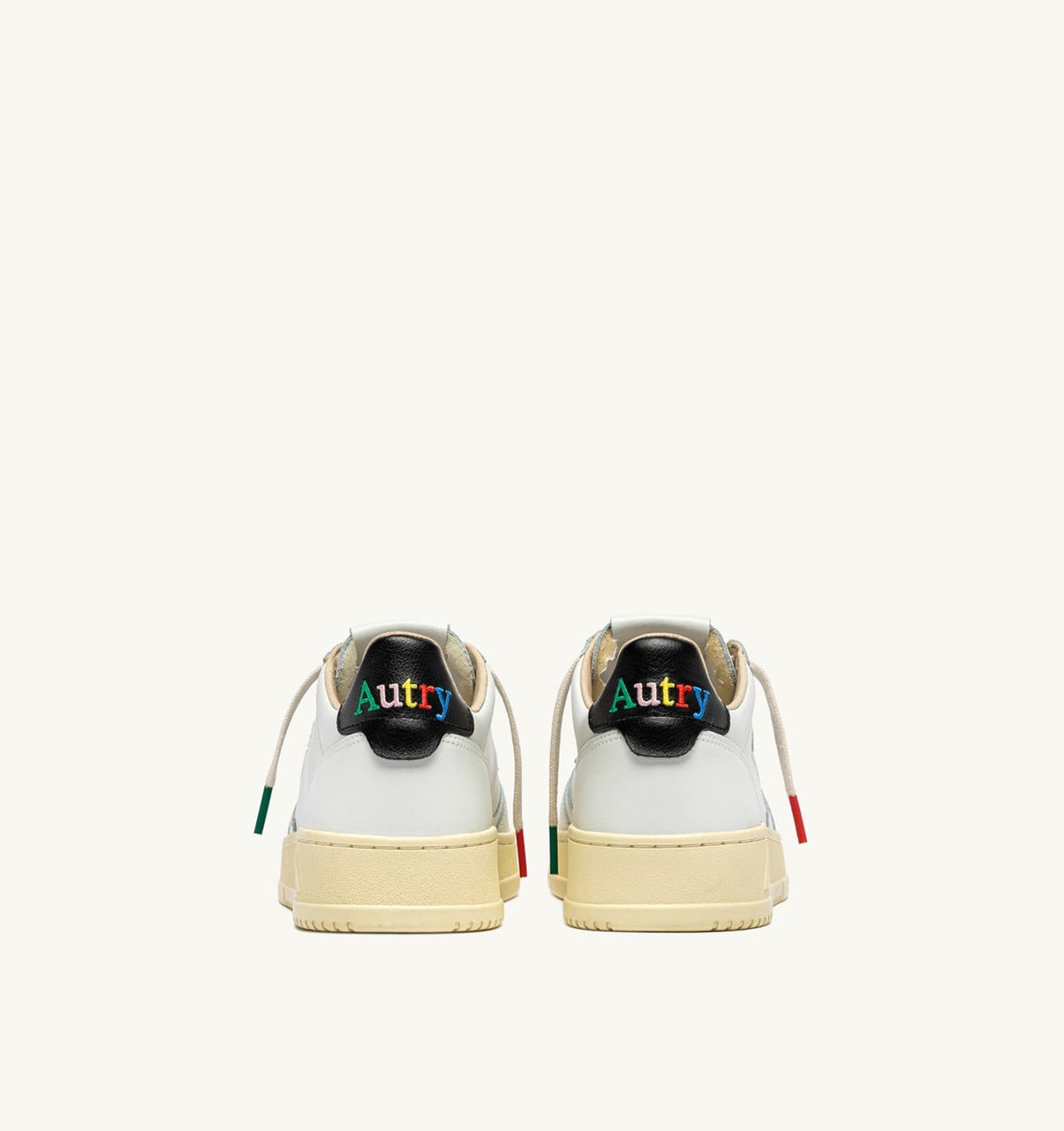Man MEDALIST LOW SNEAKERS IN WHITE AND BLACK LEATHER