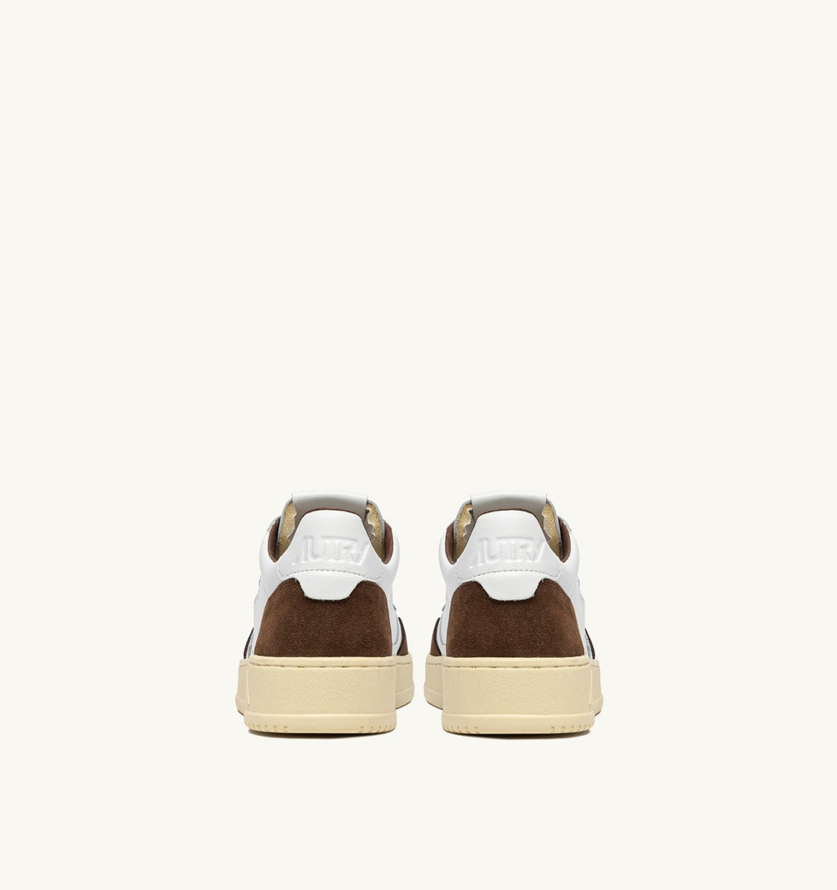 Man MEDALIST LOW SNEAKERS IN WHITE LEATHER AND TUNDRA SUEDE