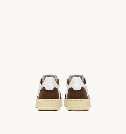 Man MEDALIST LOW SNEAKERS IN WHITE LEATHER AND TUNDRA SUEDE