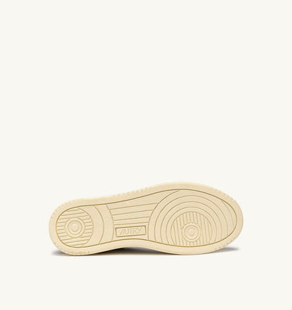 Man MEDALIST LOW SNEAKERS IN WHITE LEATHER AND MAHOGANY SUEDE