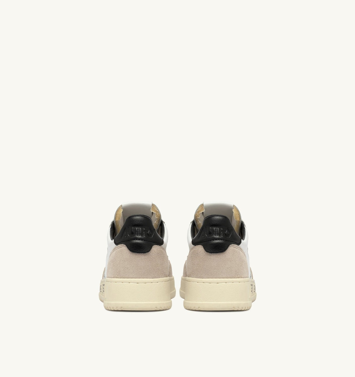 Man MEDALIST LOW SNEAKERS IN WHITE AND BLACK SUEDE AND LEATHER WITH LETTERING