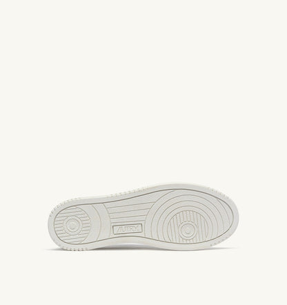 Man MEDALIST LOW SNEAKERS IN WHITE LEATHER WITH LETTERING