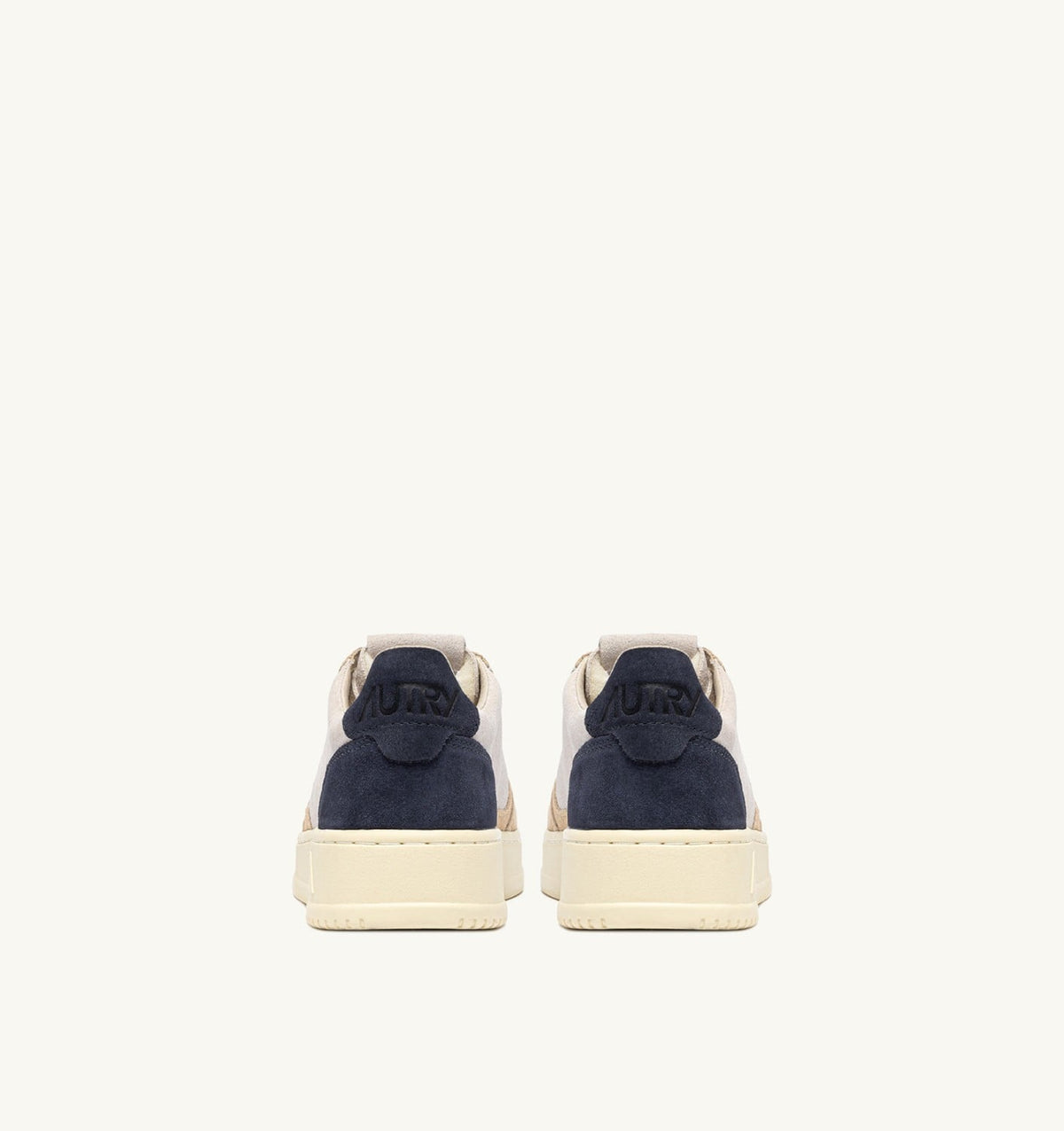 Man MEDALIST LOW TRICOLOR SNEAKERS IN SUEDE COLOR WHITE SAND AND BLUE SPACE