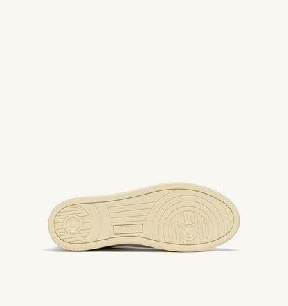 Man MEDALIST LOW SNEAKERS IN WHITE AND PARSIMMON ORANGE LEATHER